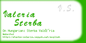 valeria sterba business card